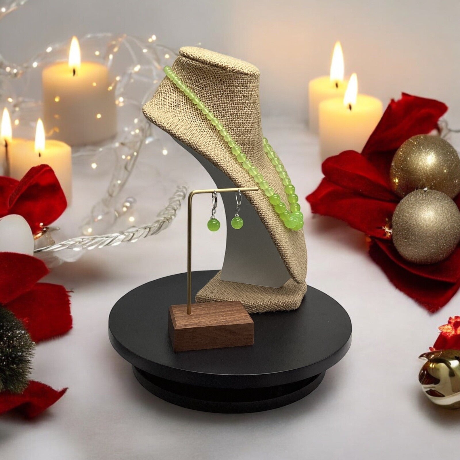 Peridot Silver Plated Beautiful Set. Just Right For A night Out. With Earrings
