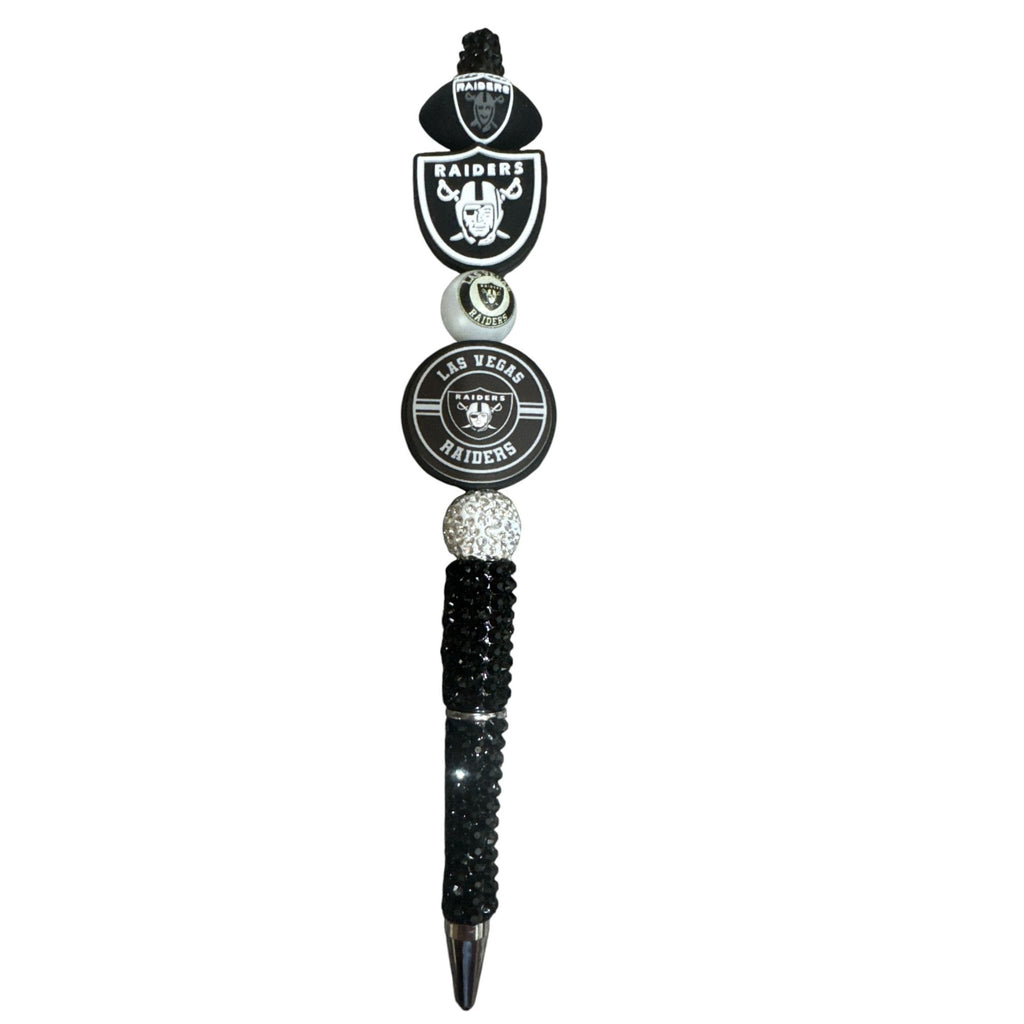 Las Vegas Raiders Bling Pen With Team Logos & Crystals NFL-Themed Writing Tool