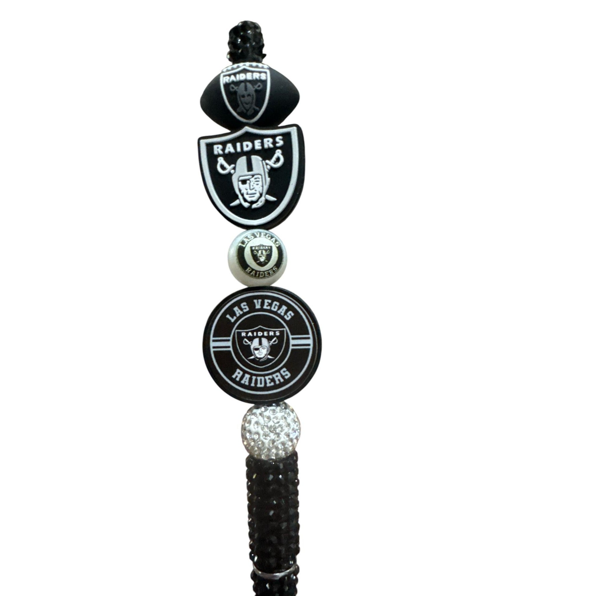 Las Vegas Raiders Bling Pen With Team Logos & Crystals NFL-Themed Writing Tool