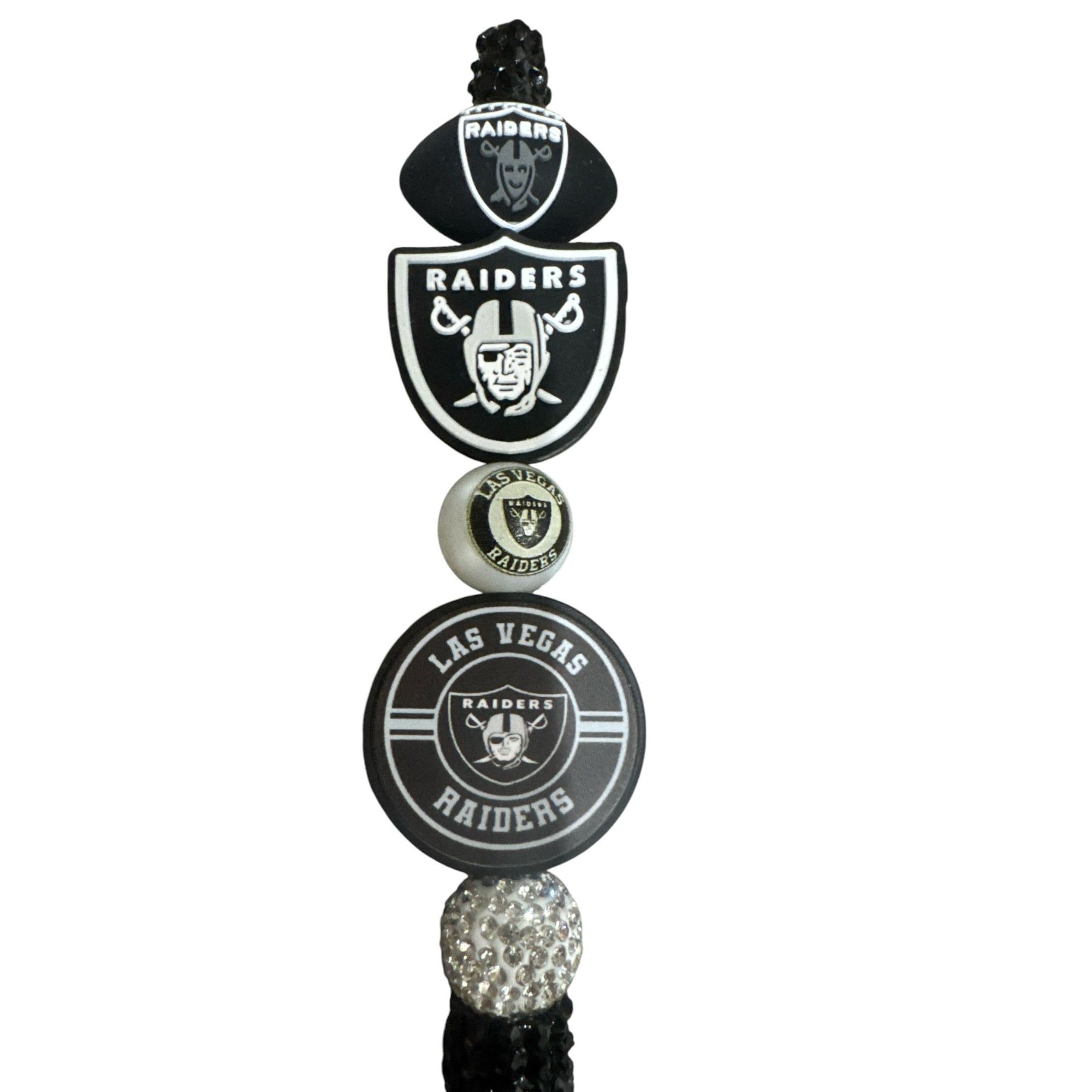 Las Vegas Raiders Bling Pen With Team Logos & Crystals NFL-Themed Writing Tool