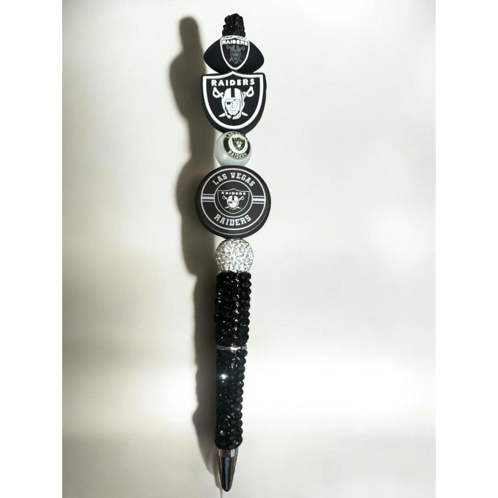 Las Vegas Raiders Bling Pen With Team Logos & Crystals NFL-Themed Writing Tool
