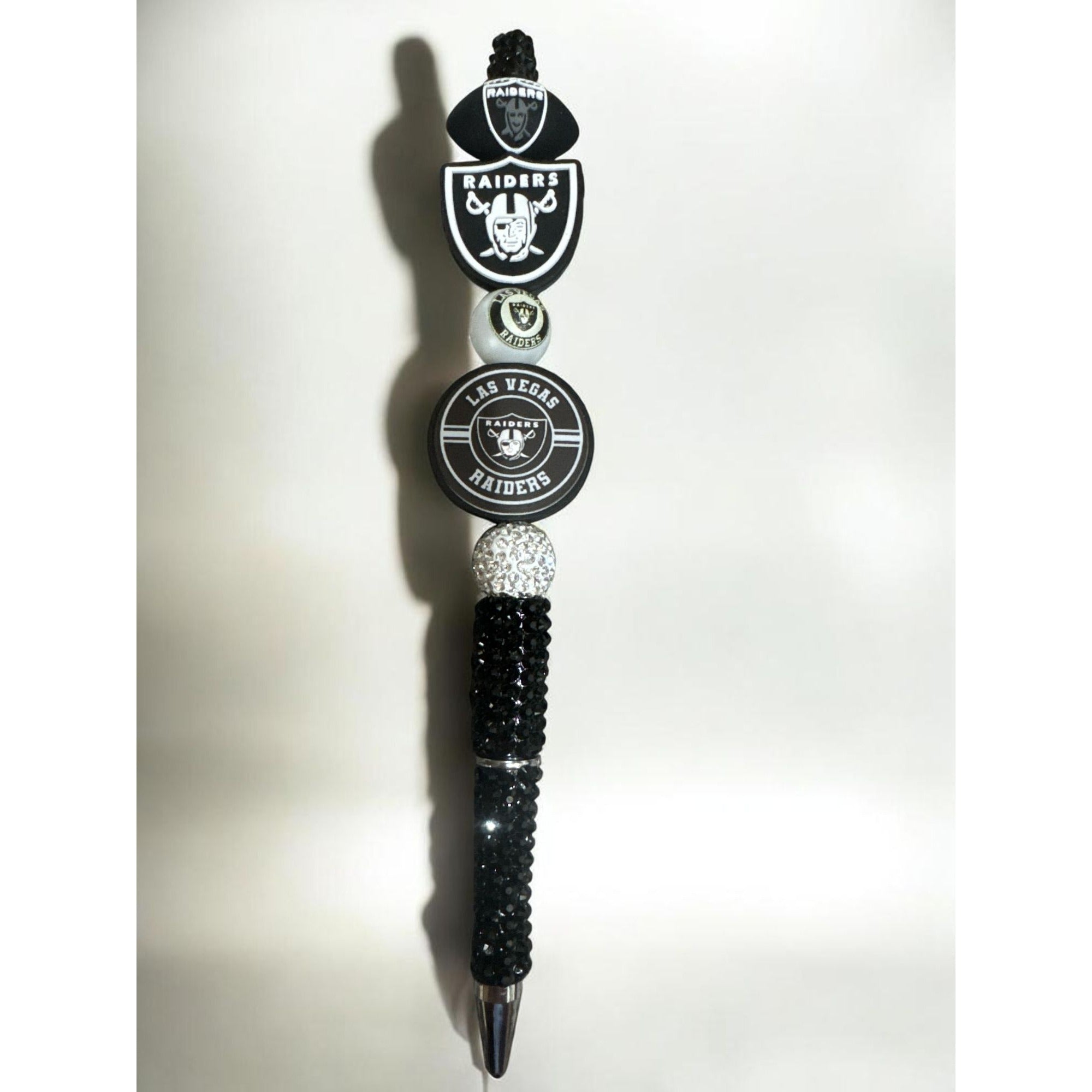 Las Vegas Raiders Bling Pen With Team Logos & Crystals NFL-Themed Writing Tool