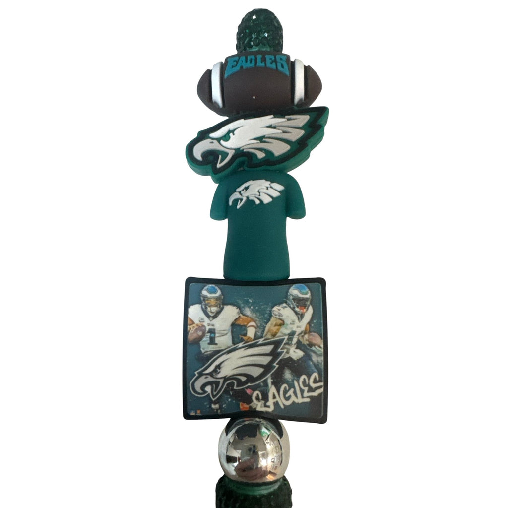 Philadelphia Eagles Glittery Ballpoint Pen With Team Logo & Player Graphics