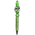 I Love Someone With Autism Green Beaded Decorative Pen With Rhinestones & Inspirational Message
