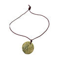 Handcrafted Ceramic Pendant Necklace With Adjustable Cord