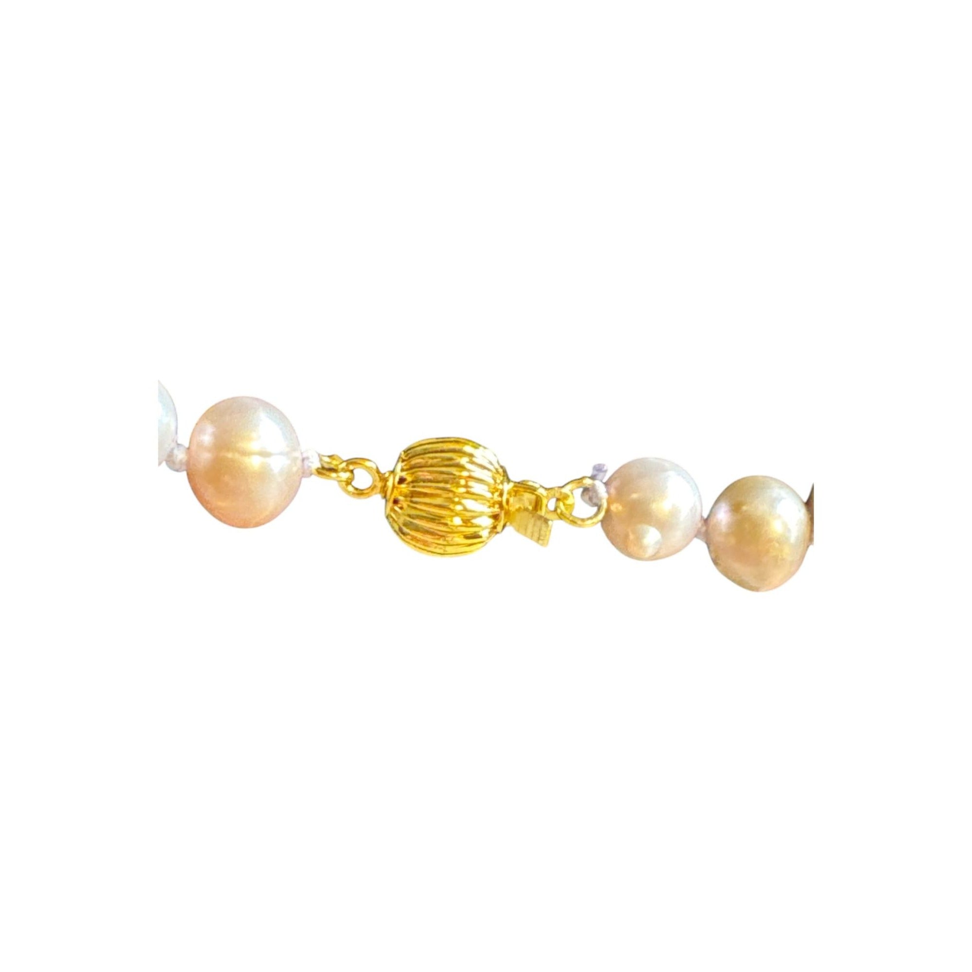 Faux Freshwater Pearl Necklace & Stud Earring Set with Gold-Tone Clasp