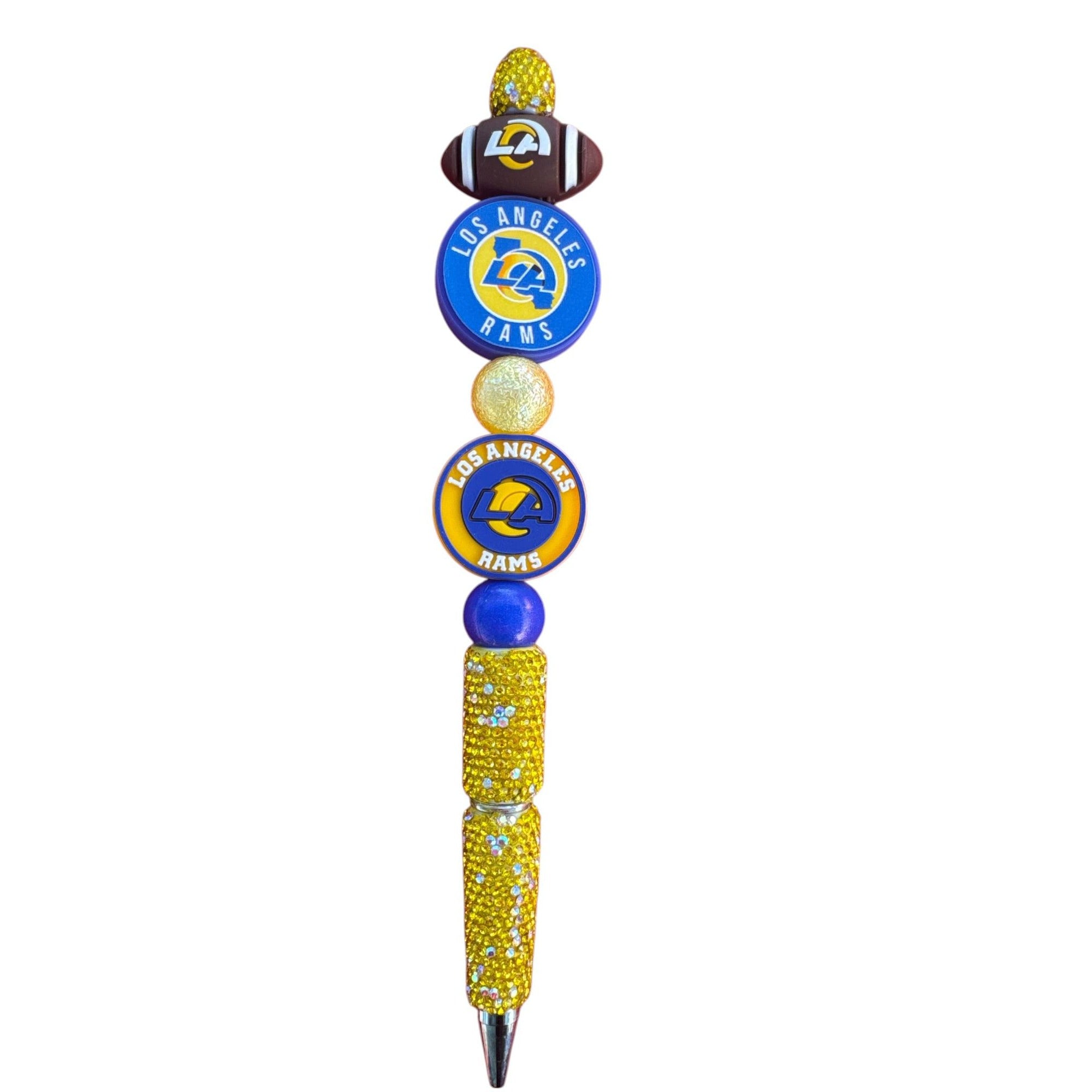 Los Angeles Rams Bedazzled Pen With Team Logos & Football Accents