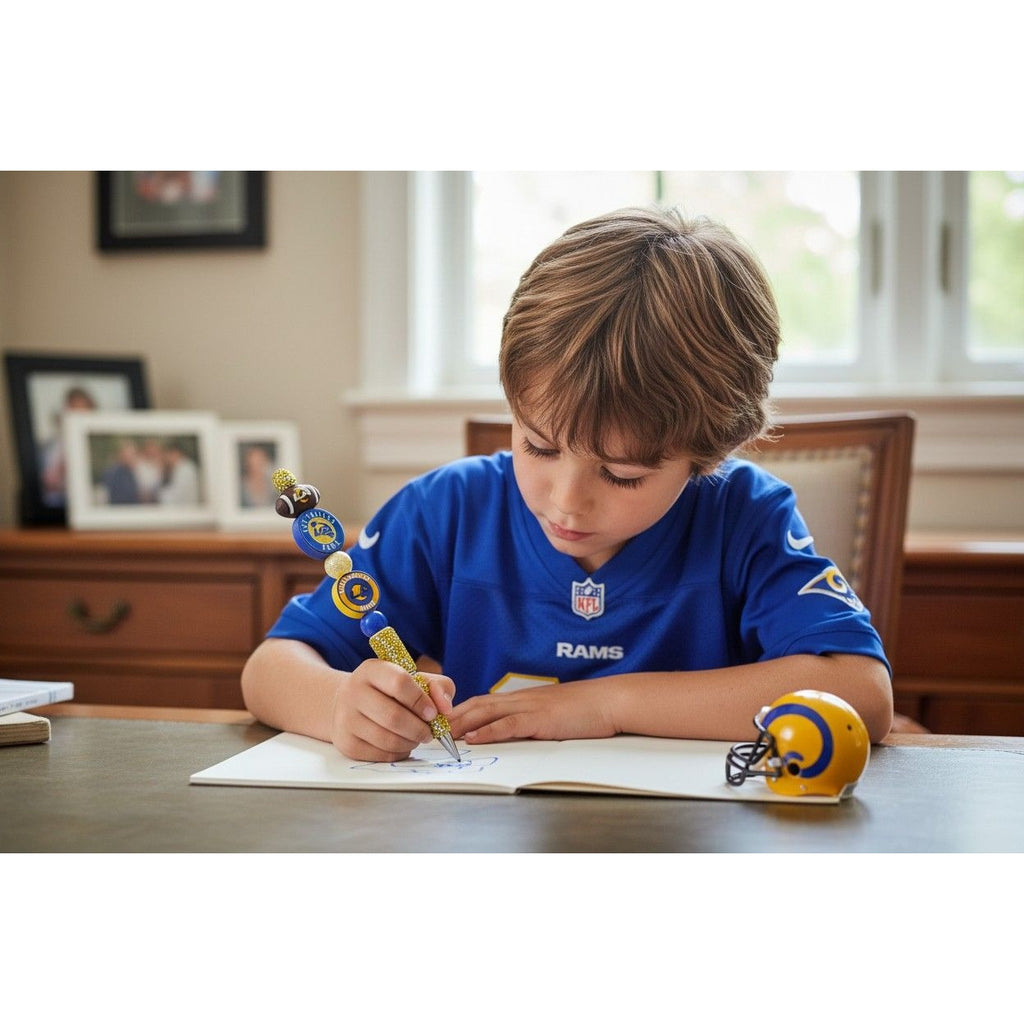 Los Angeles Rams Bedazzled Pen With Team Logos & Football Accents