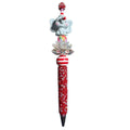 Handcrafted Elephant-Themed Decorative Pen With Red Crystal Accents For Writing & Gifting
