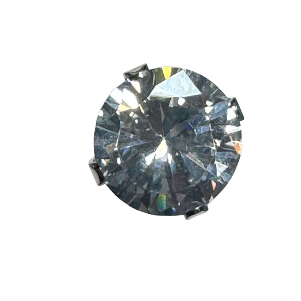Sterling Silver Round Cubic Zirconia Stud Earrings 6mm Sparkle Jewelry