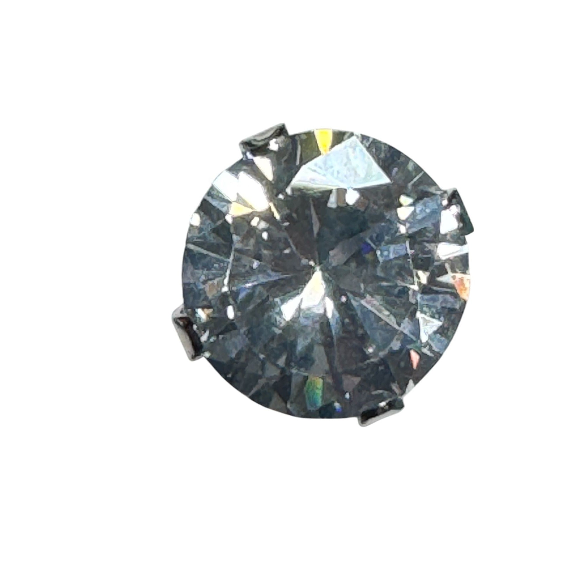 Sterling Silver Round Cubic Zirconia Stud Earrings 6mm Sparkle Jewelry