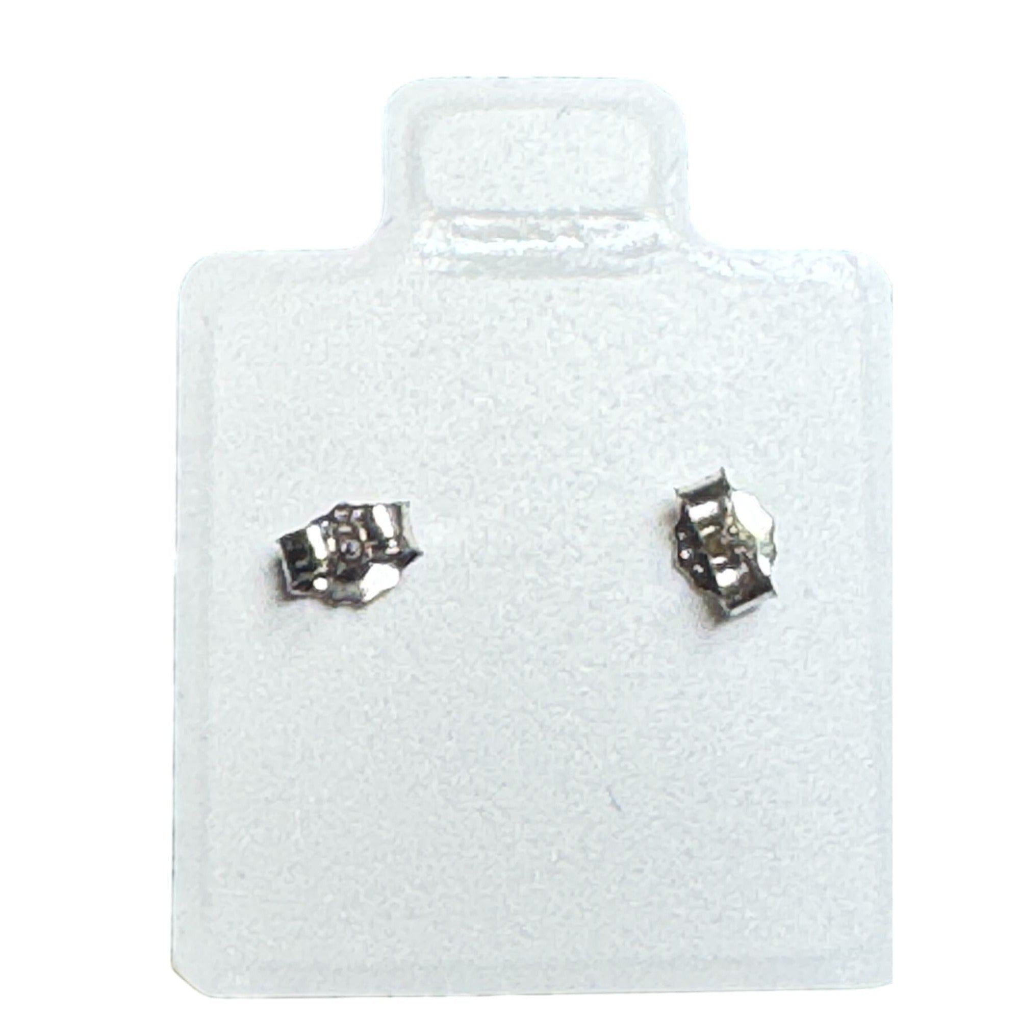Sterling Silver Round Cubic Zirconia Stud Earrings 6mm Sparkle Jewelry