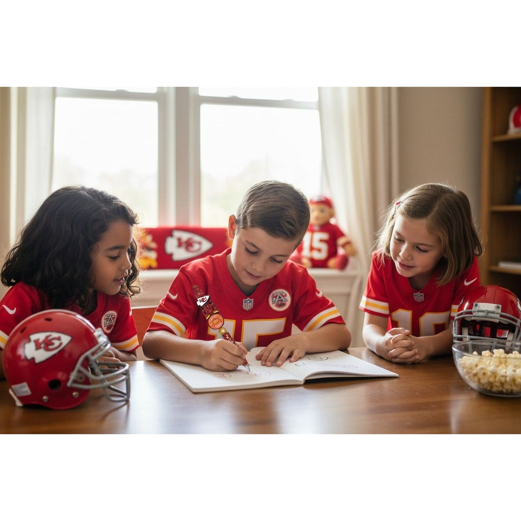 Kansas City Chiefs-Inspired Glitter Pen With Beaded Accents For Fans & Gifting