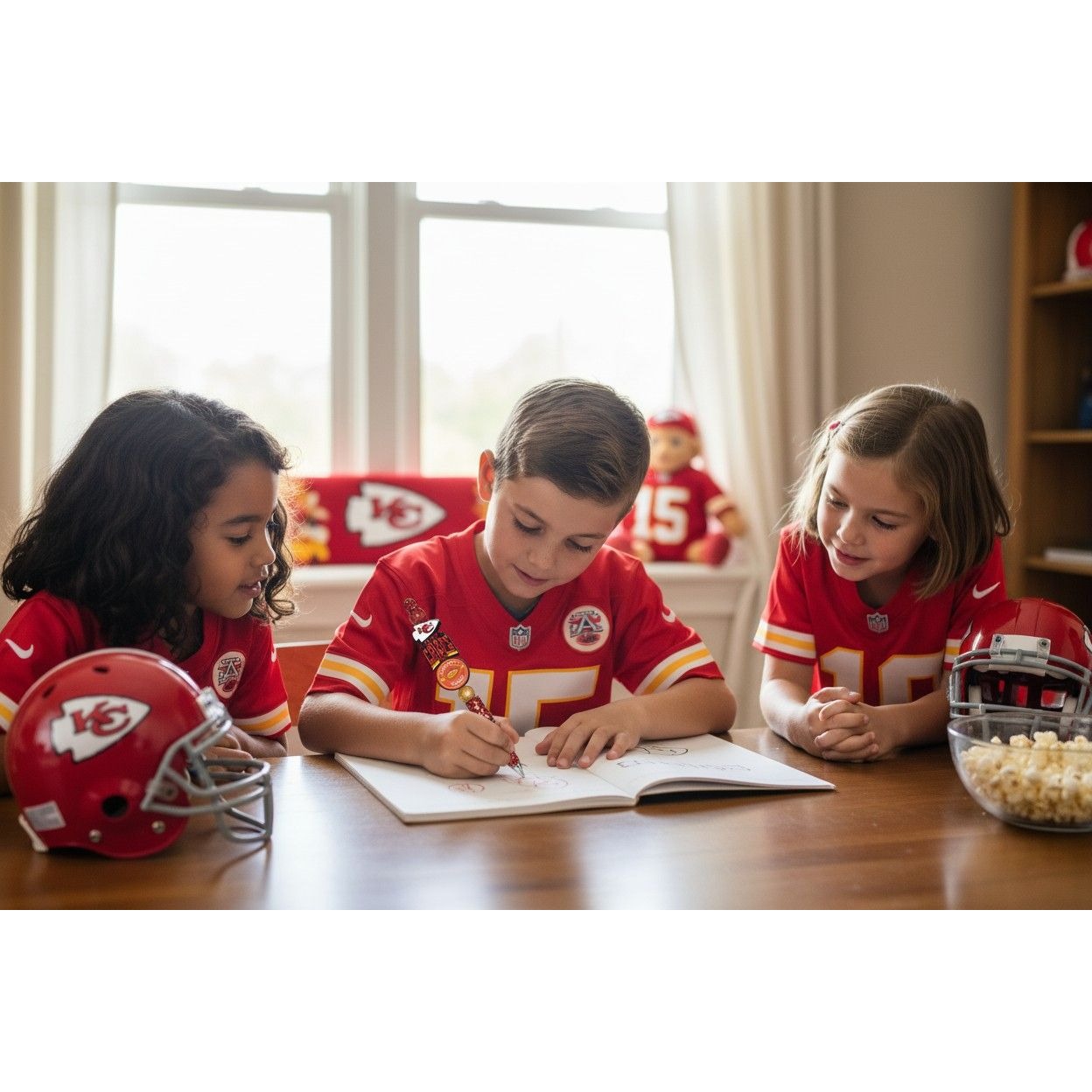 Kansas City Chiefs-Inspired Glitter Pen With Beaded Accents For Fans & Gifting