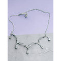 ICING Silver Crystal Teardrop Statement Necklace, Sparkling Rhinestones, Elegant Formal Jewelry