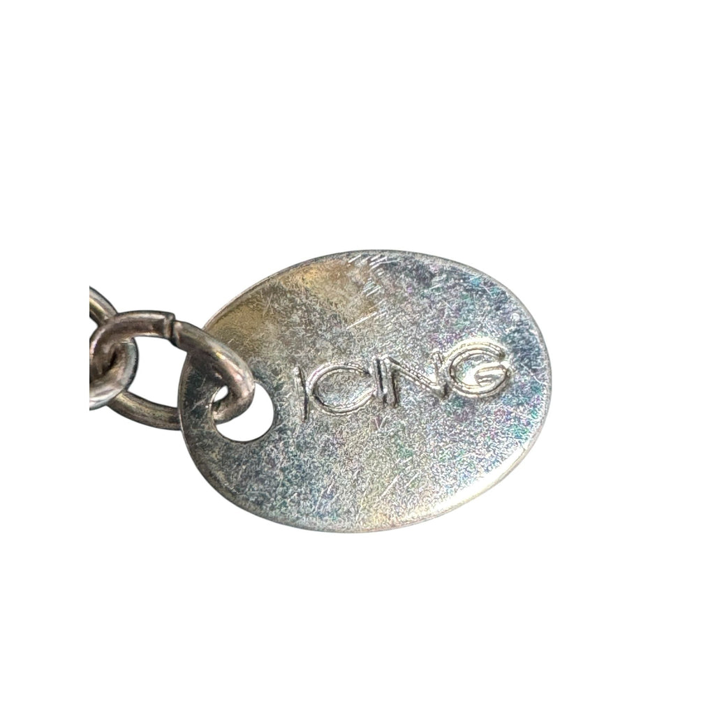 ICING Silver Crystal Teardrop Statement Necklace, Sparkling Rhinestones, Elegant Formal Jewelry