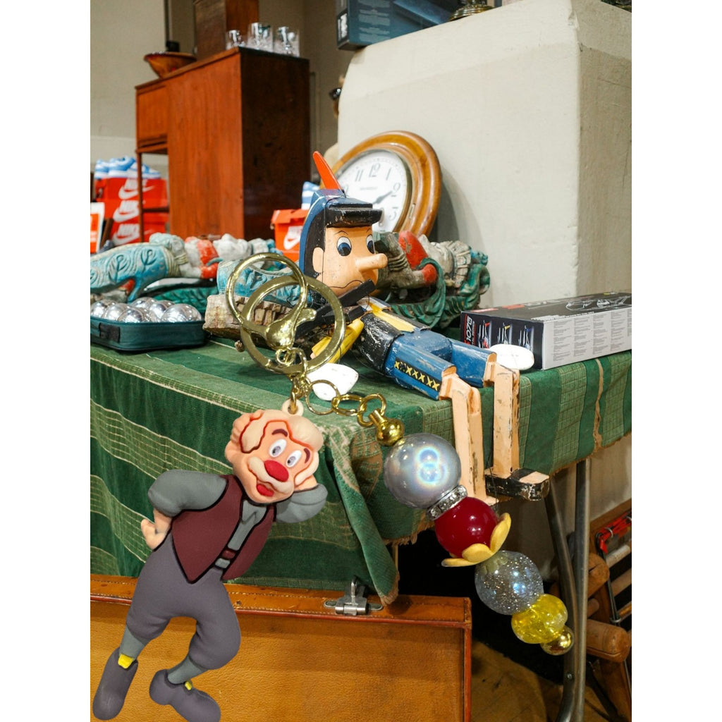 Disney Pinocchio Geppetto Keychain & Colorful Beads