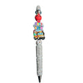 Best Teacher Ever Rhinestone Pen With Apple & School Bus Design
