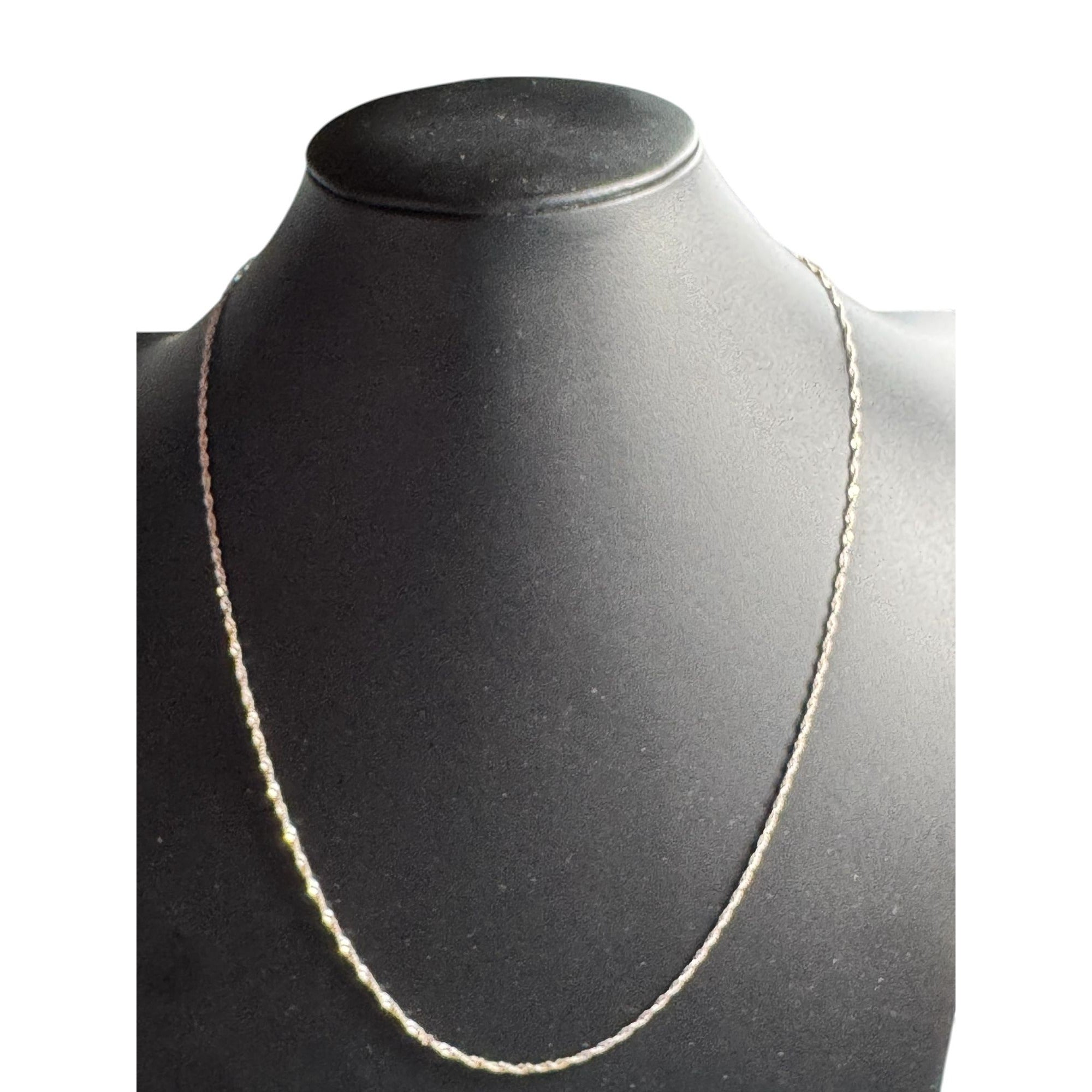Italian Sterling Silver 925 Italy Chain Necklace – Fine Twisted Rope Style – Spring Ring Clasp
