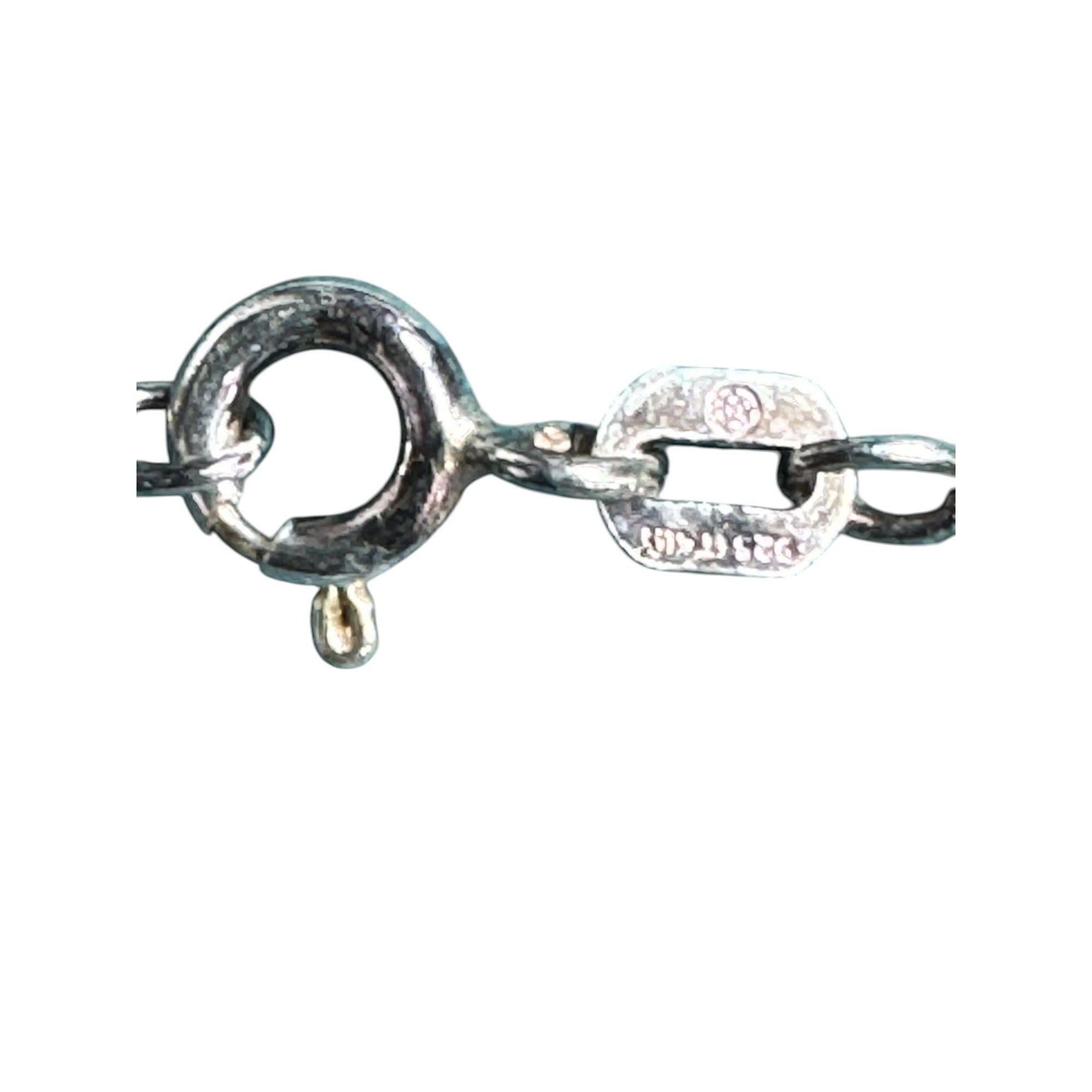 Italian Sterling Silver 925 Italy Chain Necklace – Fine Twisted Rope Style – Spring Ring Clasp