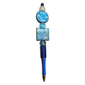 Detroit Lions Beaded Novelty Pen with Rhinestone-Grip & Team Logo Design