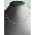 Sterling Silver Box Chain Necklace 925 Italy Lobster Clasp 15 Inches Slim Minimalist Jewelry