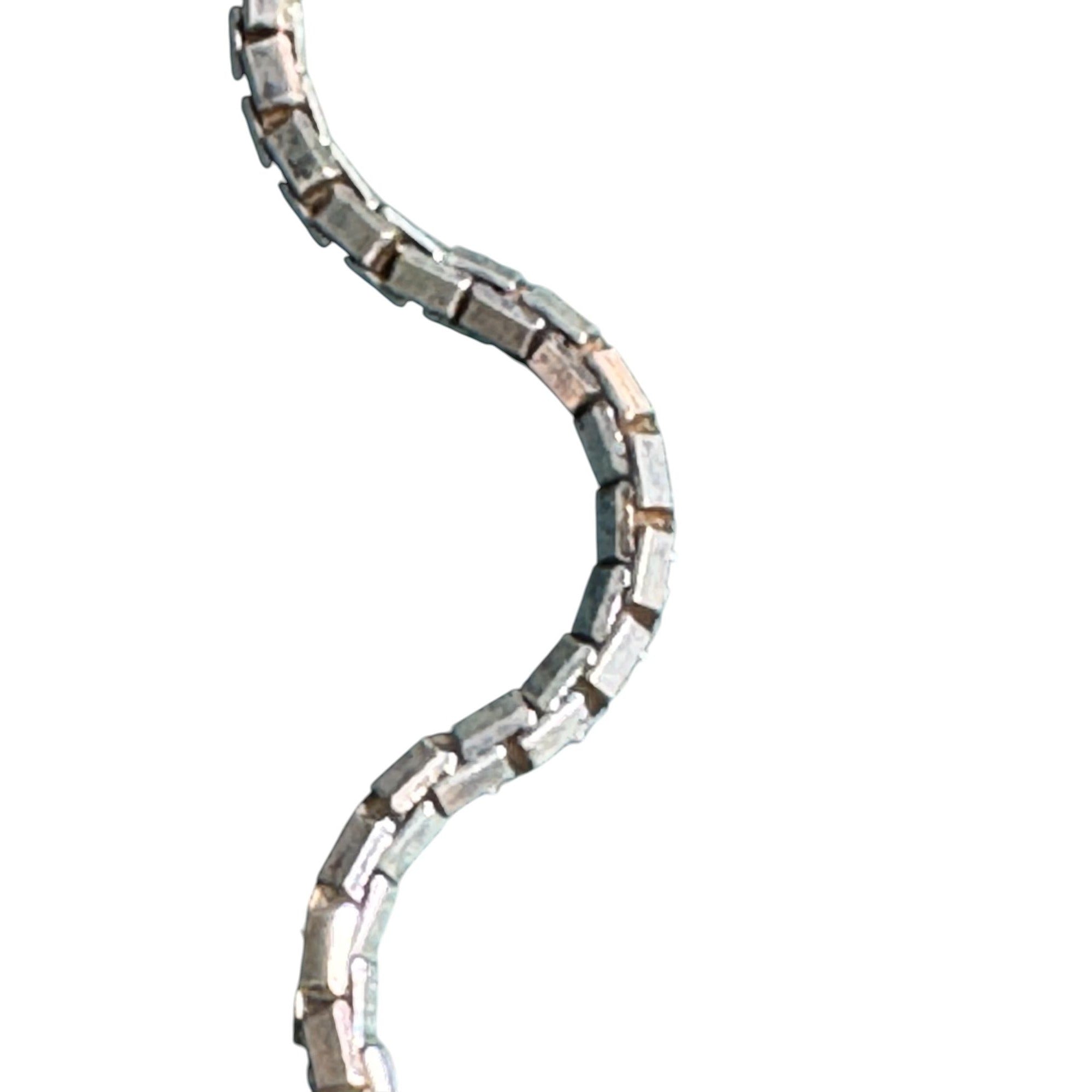 Sterling Silver Box Chain Necklace 925 Italy Lobster Clasp 15 Inches Slim Minimalist Jewelry