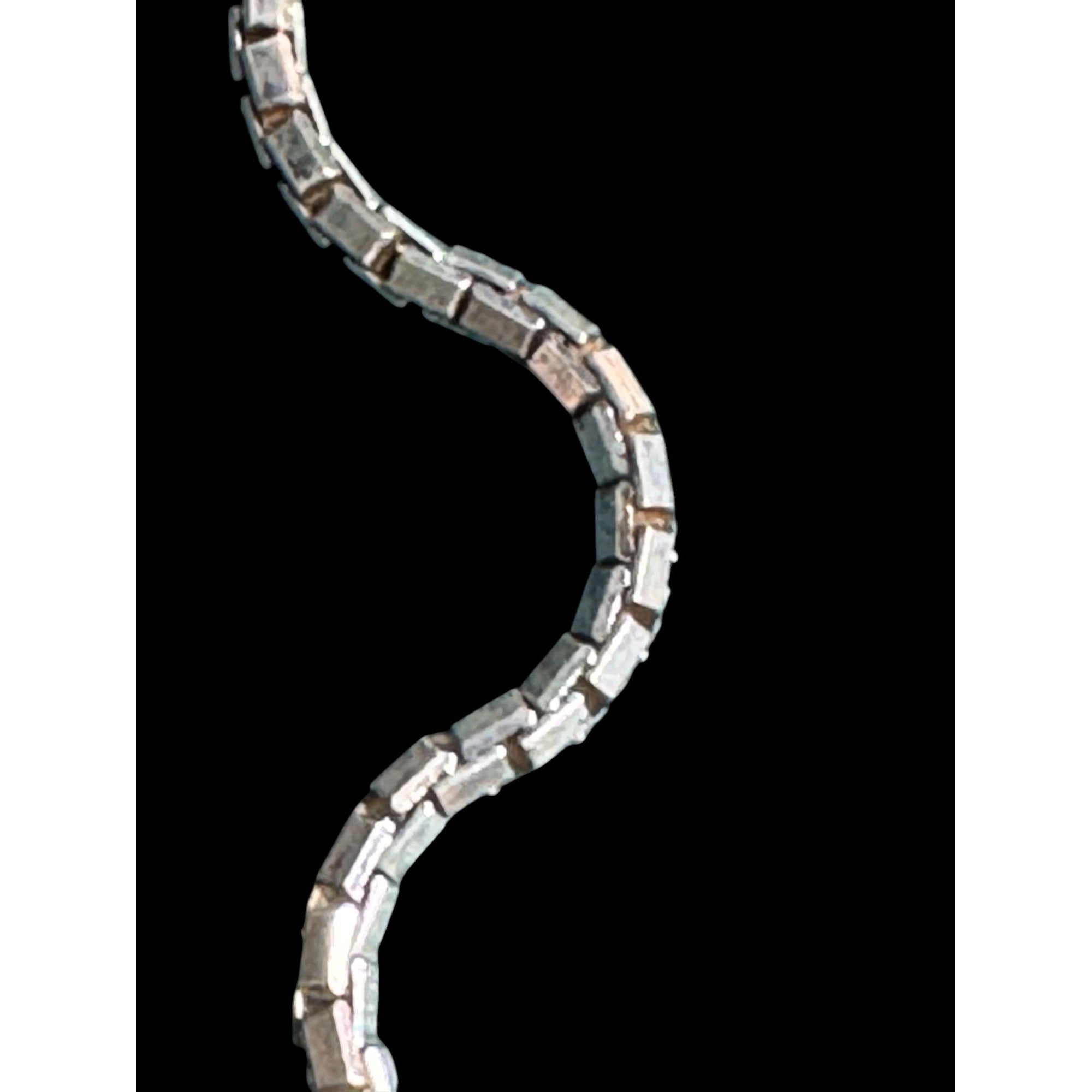 Sterling Silver Box Chain Necklace 925 Italy Lobster Clasp 15 Inches Slim Minimalist Jewelry