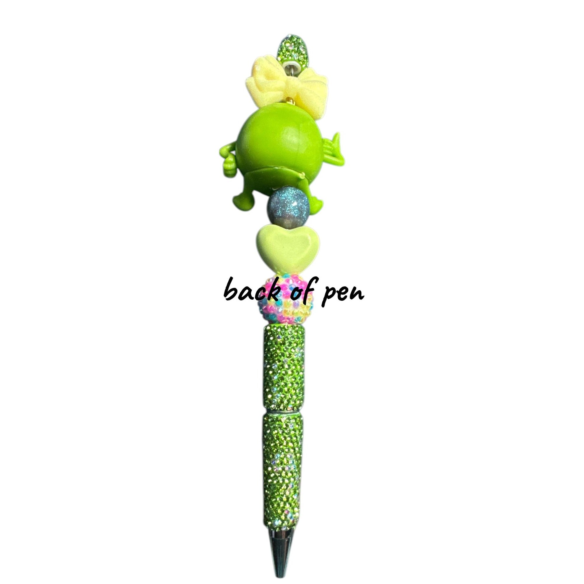Beaded Pen Cute Character Bow Heart Glitter Novelty Writing Pen
