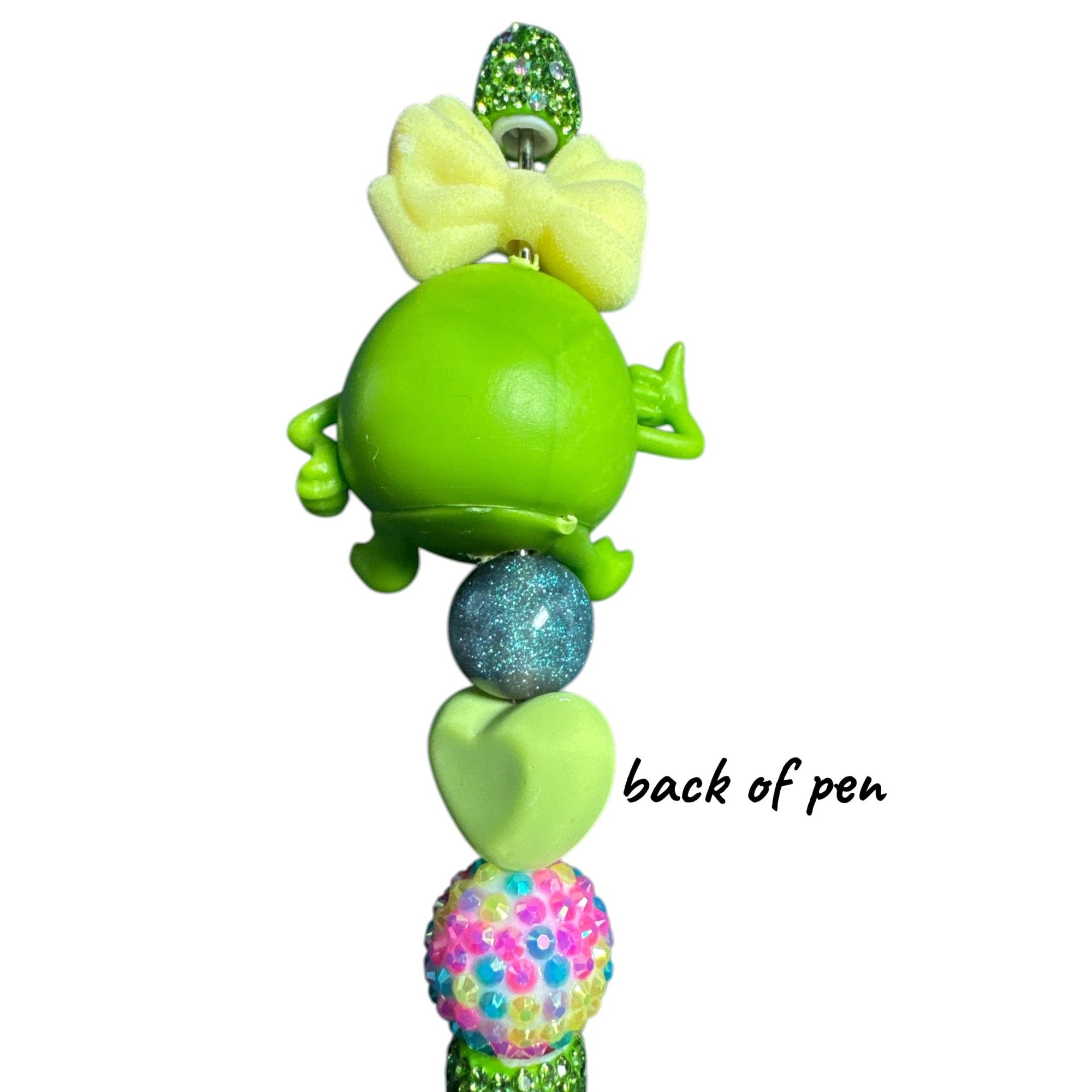 Beaded Pen Cute Character Bow Heart Glitter Novelty Writing Pen