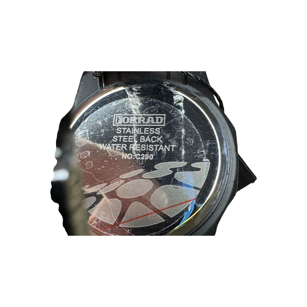 Forrad Men's C290Chronometer Watch with Black Stainless Steel Band Water Resistant Includes Box &  Strap