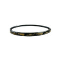Black & Gold Vintage-Inspired Thin Bangle Bracelet 7" Round Handmade Lightweight Jewelry
