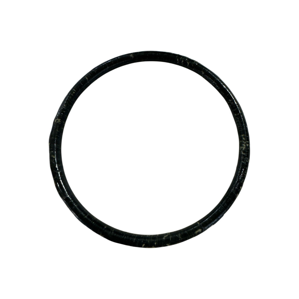 Black & Gold Vintage-Inspired Thin Bangle Bracelet 7" Round Handmade Lightweight Jewelry