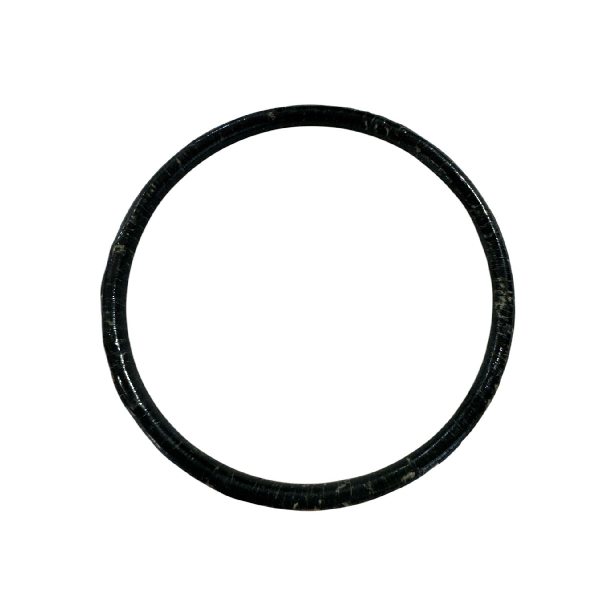 Black & Gold Vintage-Inspired Thin Bangle Bracelet 7" Round Handmade Lightweight Jewelry