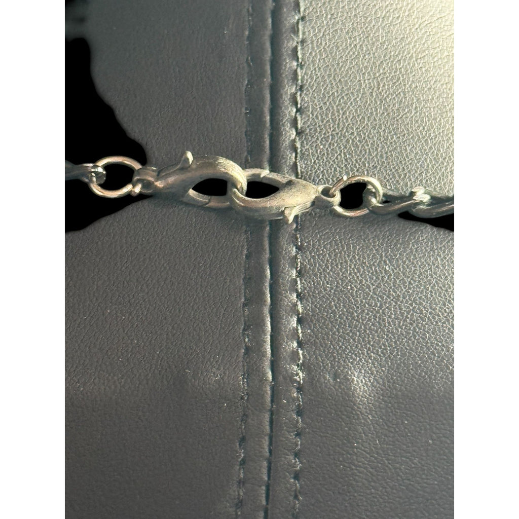 Geometric Black Statement Necklace With Open Squares & Circle Beads Double Layered Chain Design