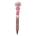 Luxury Pink Rhinestone Pen With Floral Top & Beaded Details Ideal For Writing & Gifting