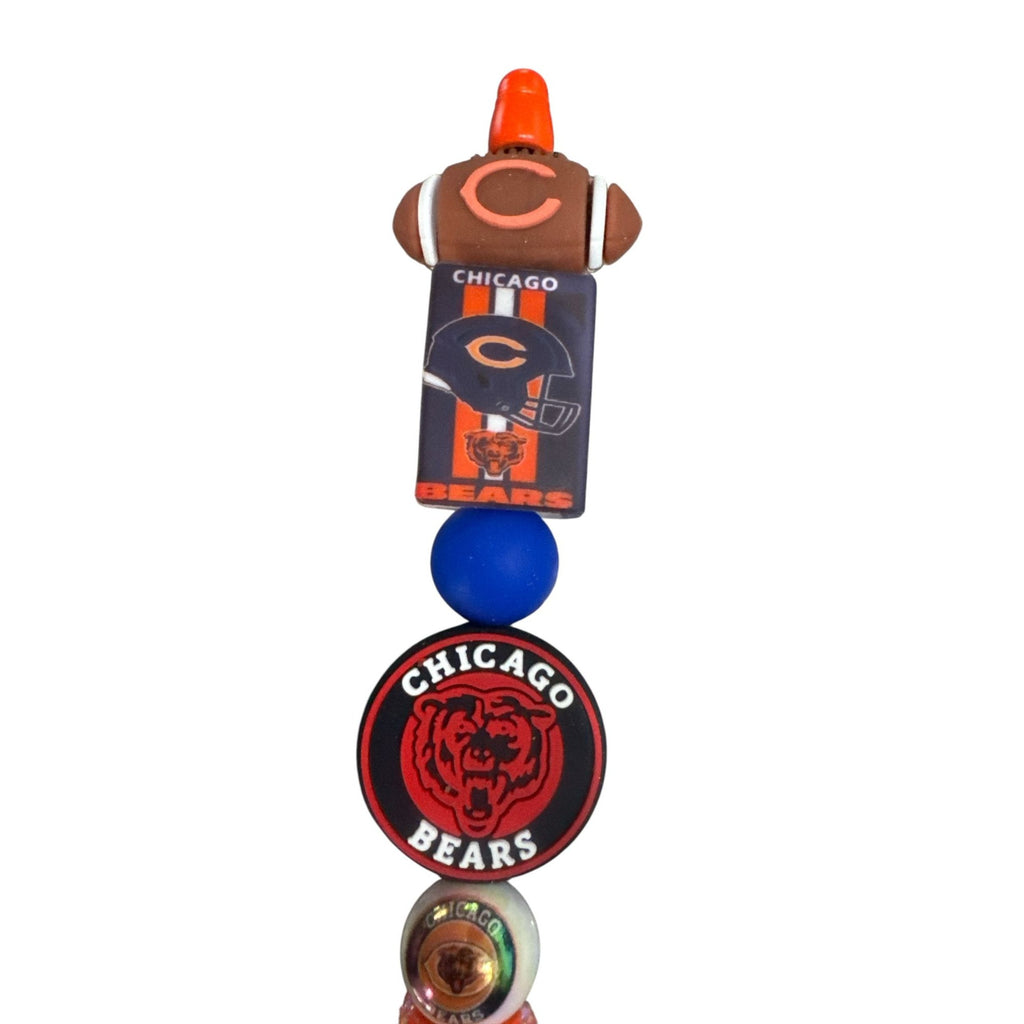 Chicago Bears Beaded Pen With Football & Logo Accents For Fans