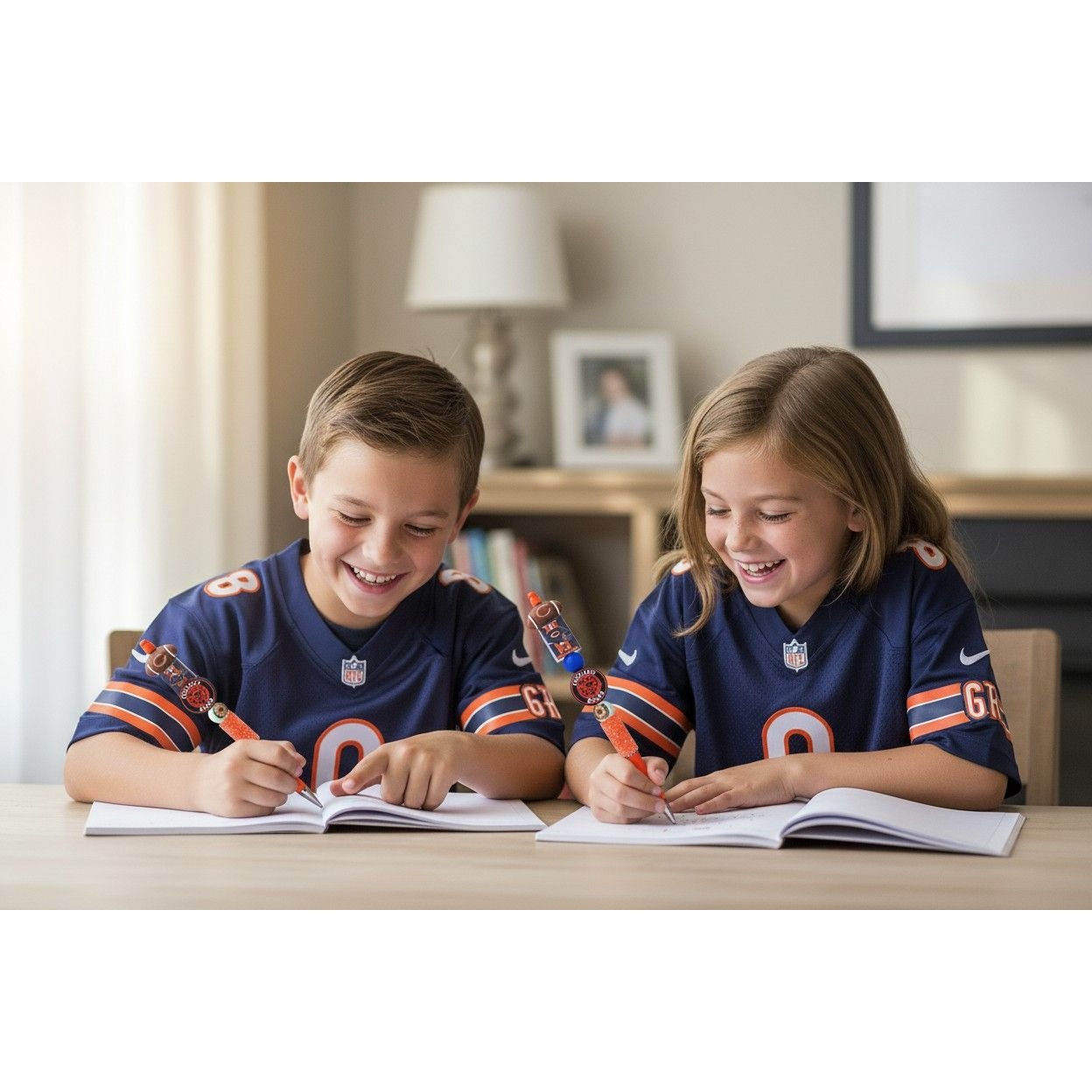Chicago Bears Beaded Pen With Football & Logo Accents For Fans