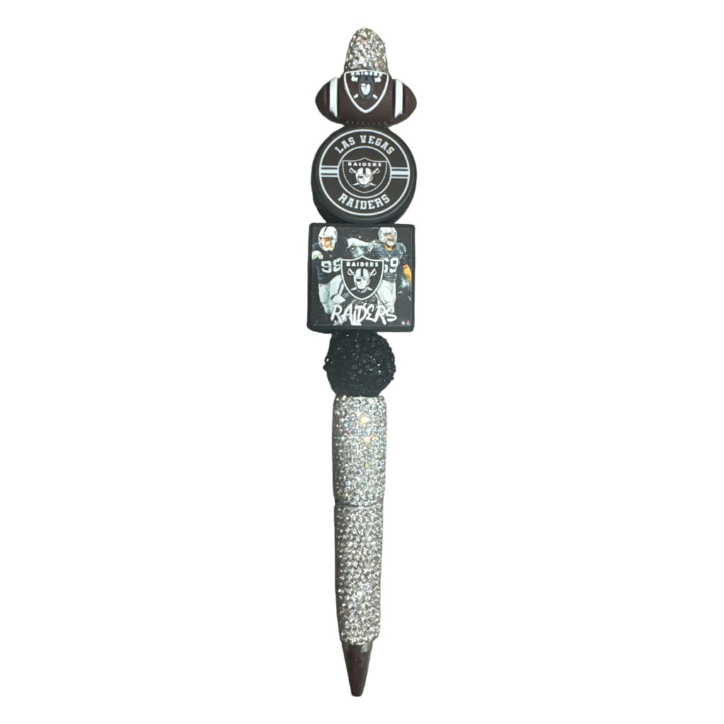 Las Vegas Raiders Bling Pen With Team Logos Crystals & Football-Themed Design Ideal For Sports Fans And Collectors