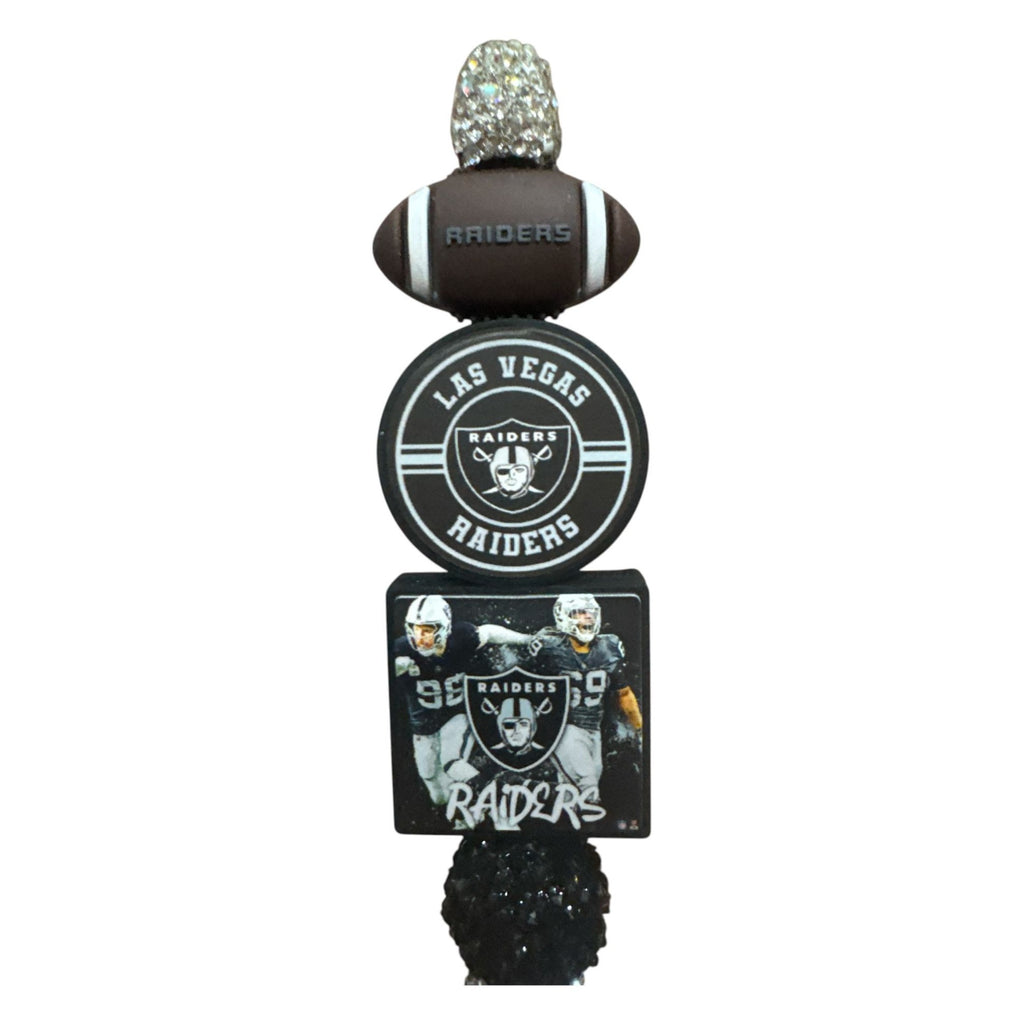 Las Vegas Raiders Bling Pen With Team Logos Crystals & Football-Themed Design Ideal For Sports Fans And Collectors