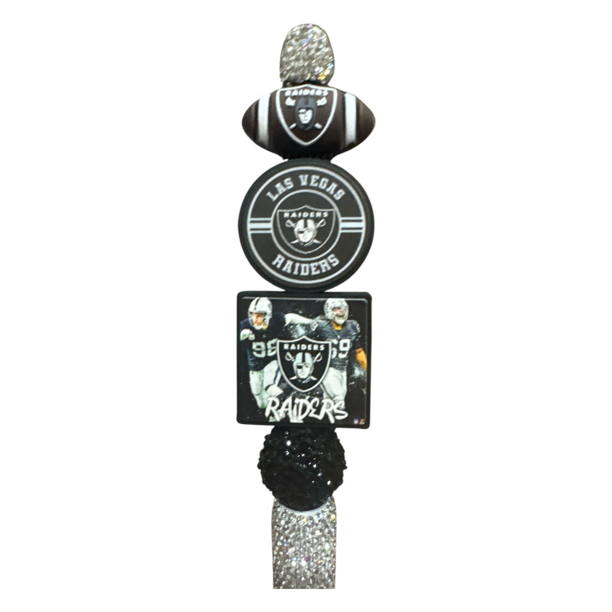 Las Vegas Raiders Bling Pen With Team Logos Crystals & Football-Themed Design Ideal For Sports Fans And Collectors
