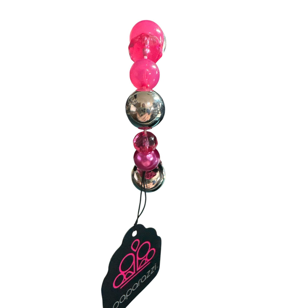 Pink & Silver Beaded Stretch Bracelet By Paparazzi Accessories