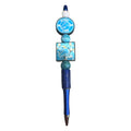 Detroit Lions Beaded Blue Pen With Team Logo & Sparkling Accents