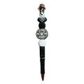 Las Vegas Raiders NFL Theme Pen With Decorative Football & Logo Beads - Black & White Design
