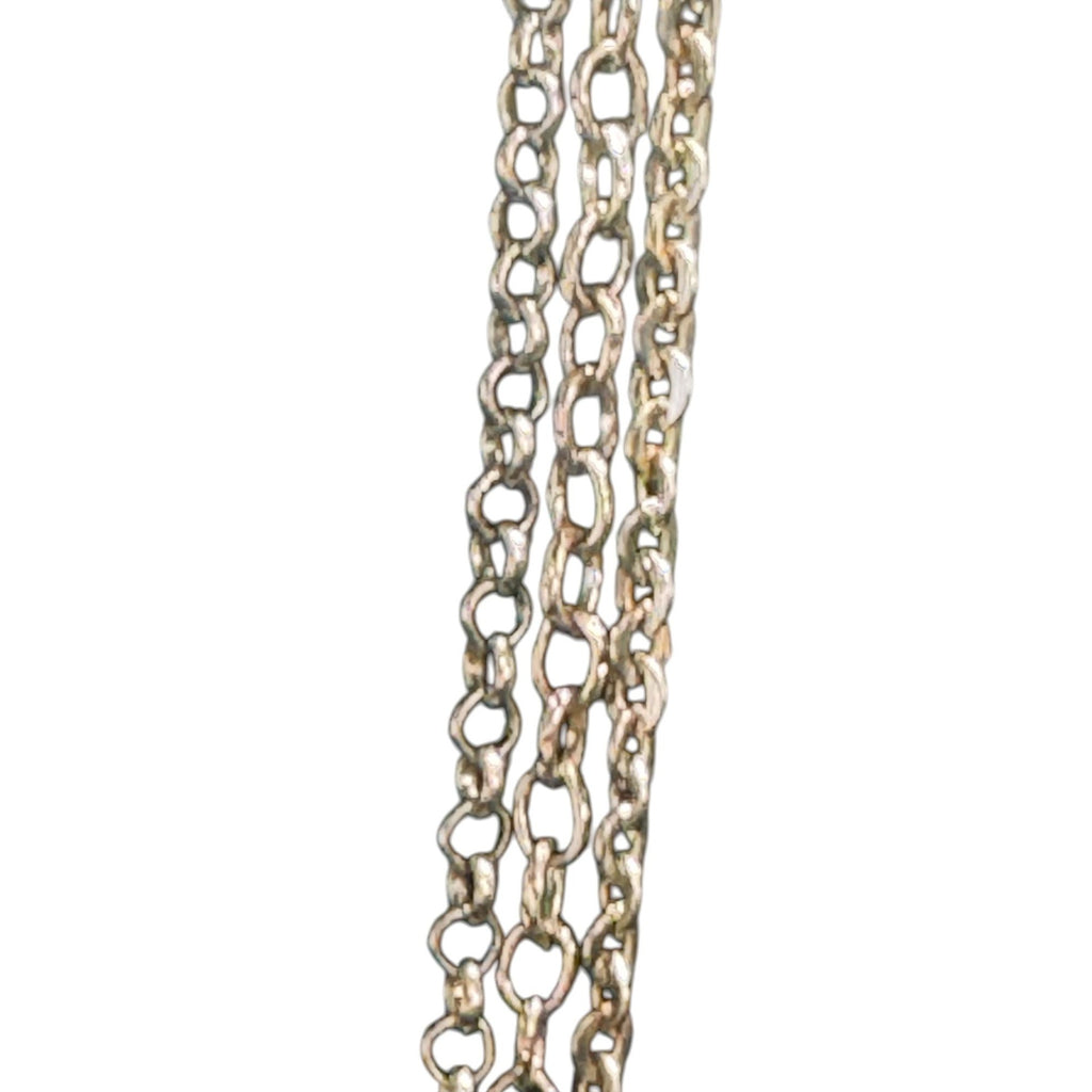 Silver Tone Layered Chain Necklace Multi Strand Minimalist Adjustable Modern Fashion Jewelry