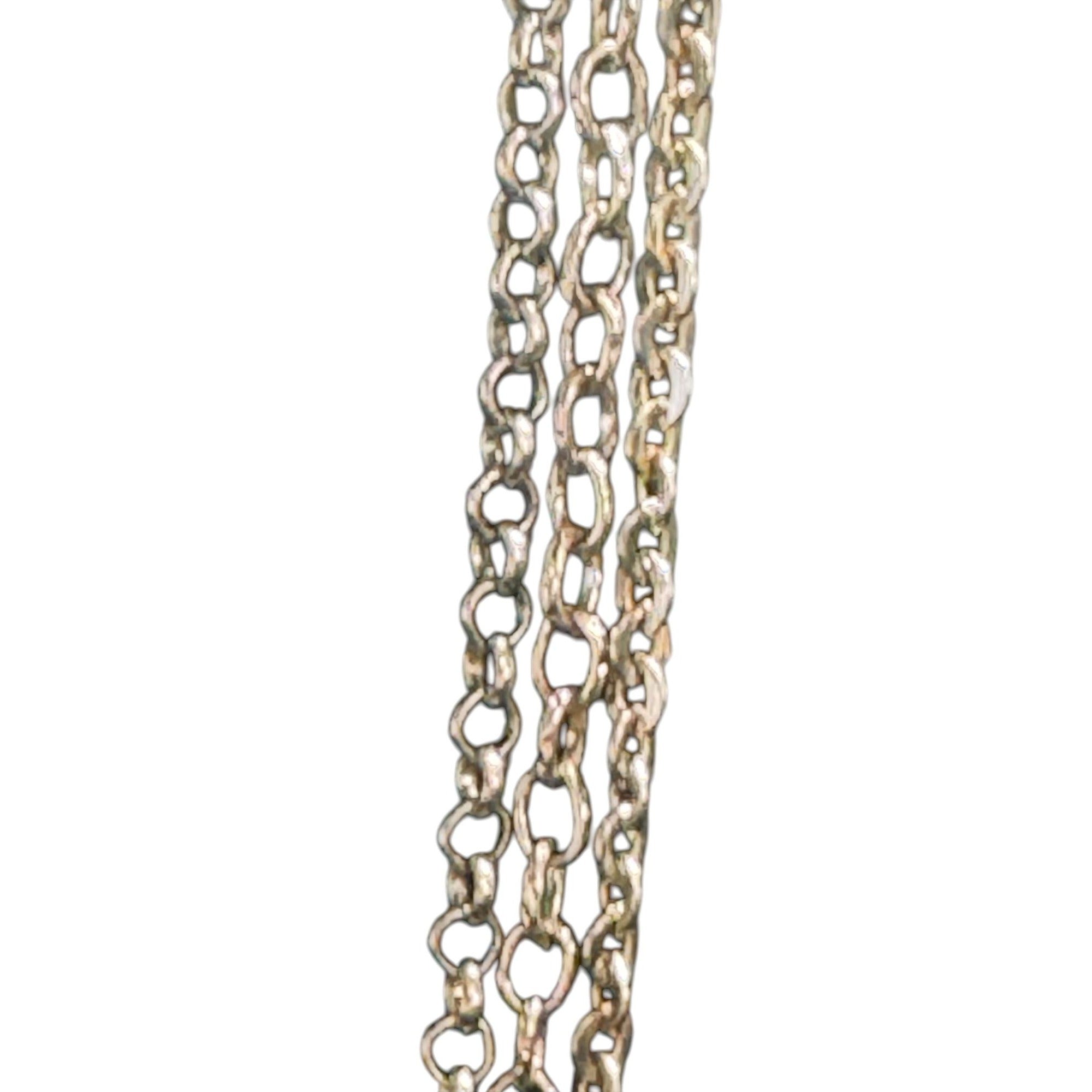 Silver Tone Layered Chain Necklace Multi Strand Minimalist Adjustable Modern Fashion Jewelry