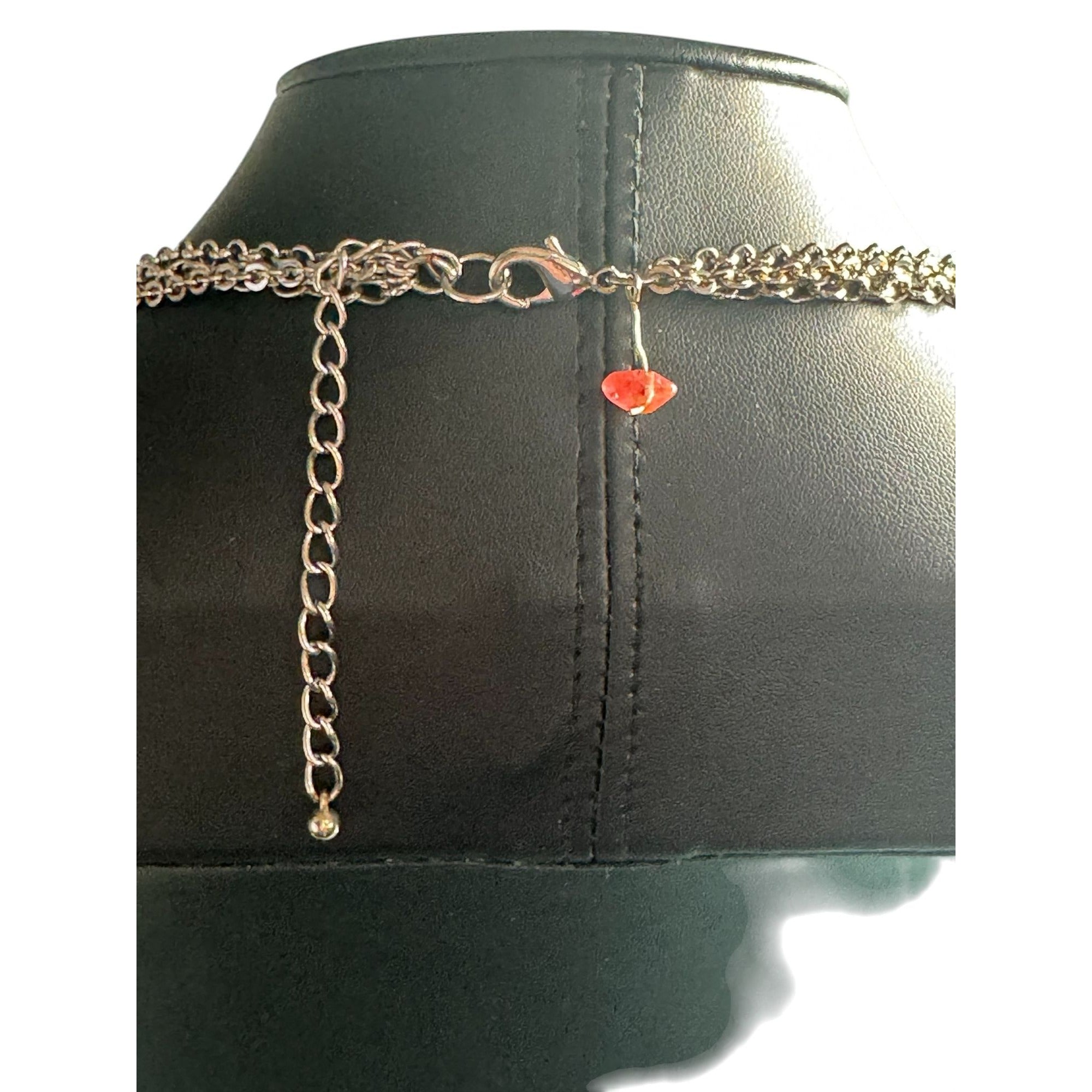 Silver Tone Layered Chain Necklace Multi Strand Minimalist Adjustable Modern Fashion Jewelry