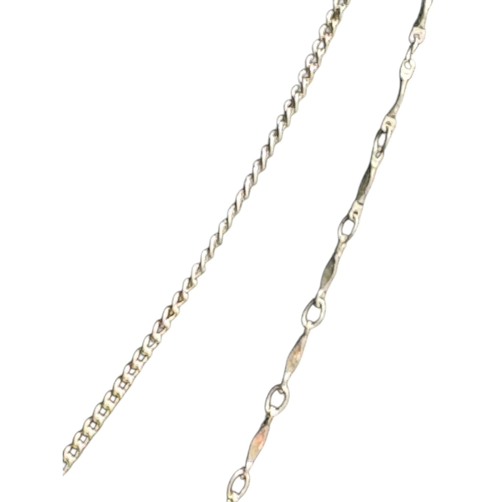 Gold-Tone Layered Necklace With Orange & Green Glass Bead Charms