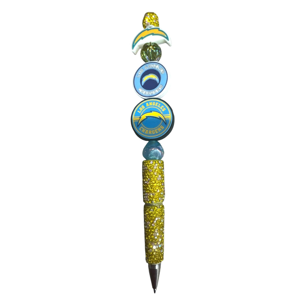 Los Angeles Chargers Rhinestone Beaded Pen With Team Logos & Glitter Accents