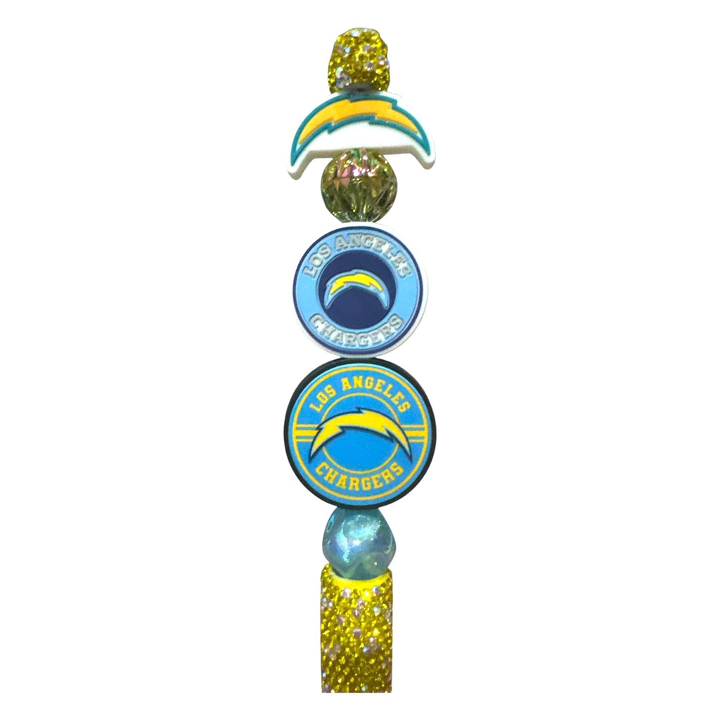 Los Angeles Chargers Rhinestone Beaded Pen With Team Logos & Glitter Accents